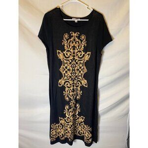 CB Women’s Size XL Black Boho Hippie Indie Dress Knit Sweater Regency